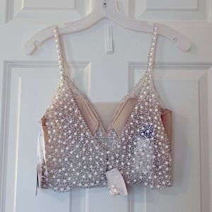 Beaded David’s Bridal top, brand new and never worn! Tags still attached.
